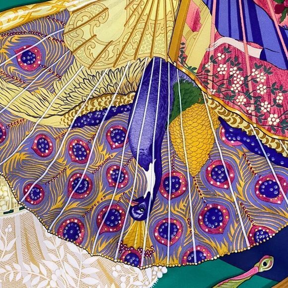 HERMÈS Seidencarré BRISE DE CHARME Silk Scarf Vintage - Picture 6 of 10